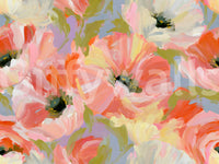 Fresque murale de jardin de coquelicots impressionniste
