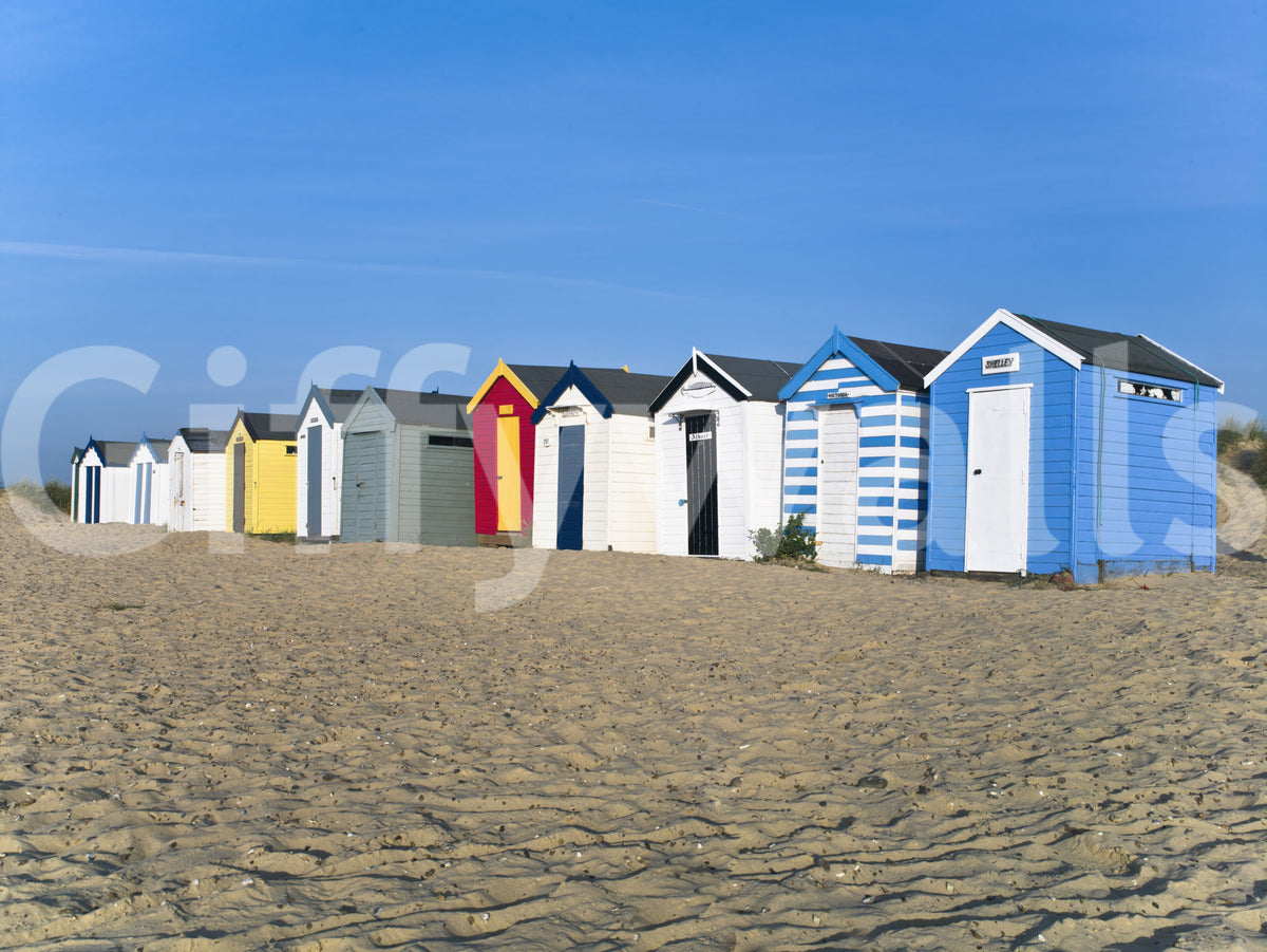 Wandgemälde „Sommerliche Rückzugsorte am Meer“