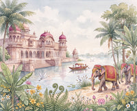Mural de pared El jardín de elefantes del maharajá