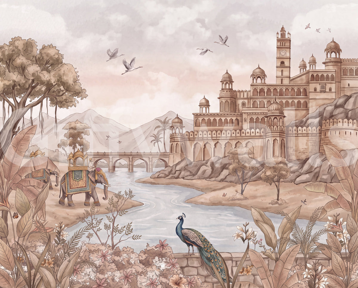 Rajputana River Palace Wandgemälde