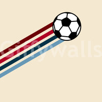 Minimalistische Wandtapete mit Retro-Fußballstreifen