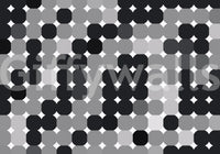 Papier peint panoramique mural à grille de points géométriques monochromes