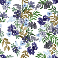 Papier peint à motif de baies et de feuilles aquarellées⁠