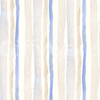 Behang met serene aquarelstrepen in blauw en beige⁠