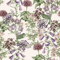 Tapete mit viktorianischem Flora-Radiermuster