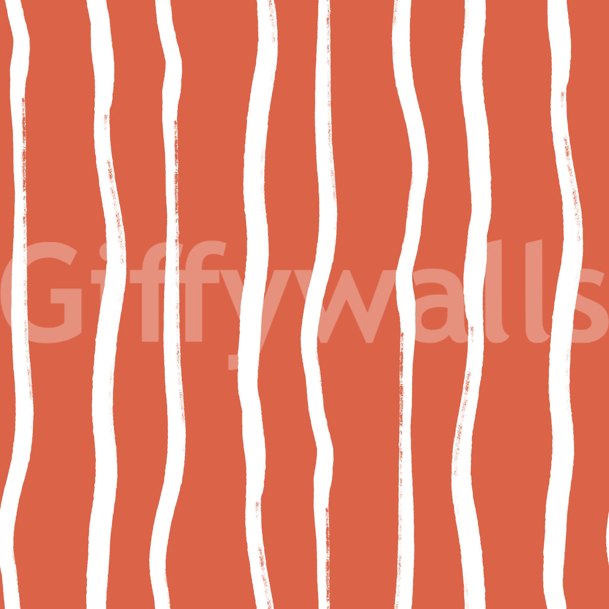 Minimalist Terracotta and White Linear Pattern Wallpaper⁠