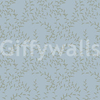 Papier peint minimaliste avec motif de feuilles de saule