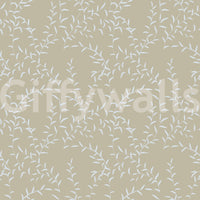 Papier peint botanique tissé avec motif de rameaux de saule