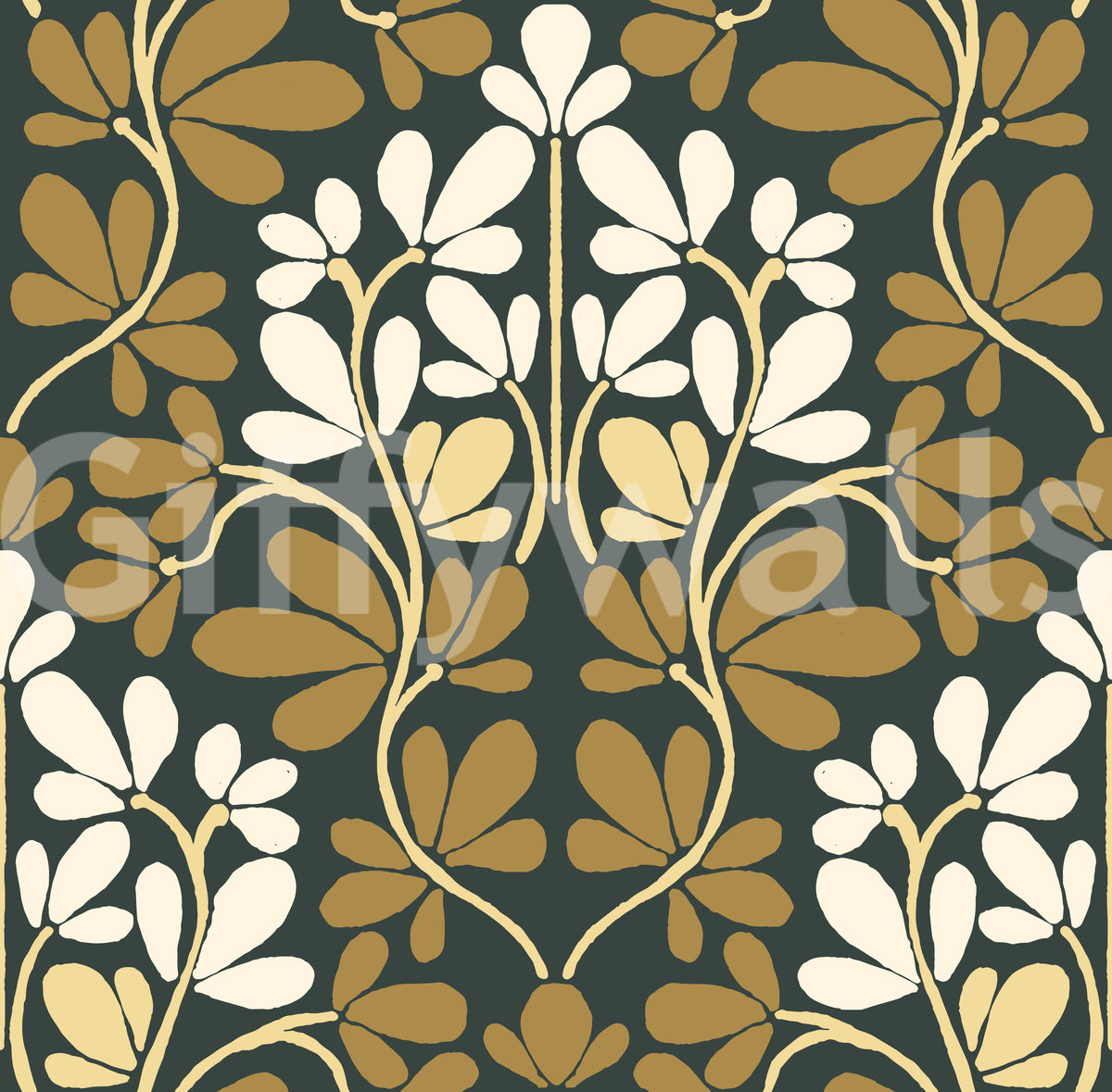 Wandbild „Goldene Blättersymmetrie“