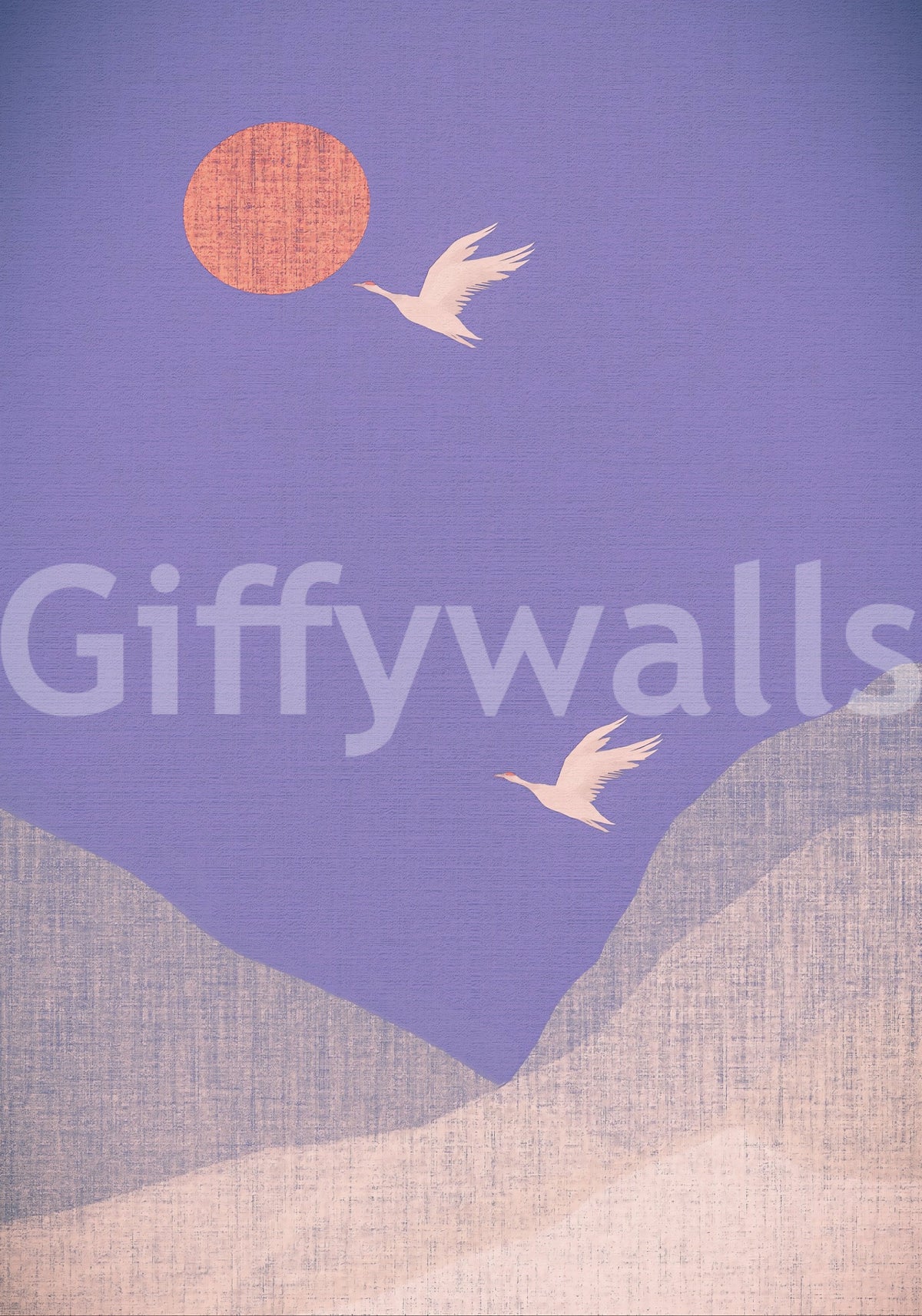 Zen-Wandbild „Bergflug-Landschaft“