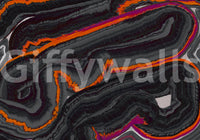 Moderne vægmaleri med mønsteret Fiery Strata