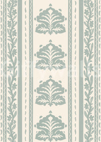 Sage Green Damask Stripe Pattern Wallpaper⁠