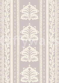 Papel de parede às riscas com padrão chinoiserie vintage