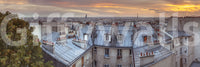 Wandgemälde „Twilight Over The Zinc Roofs of Paris“