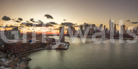 Wandbild „Golden Hour – Skyline der Brooklyn Bridge“