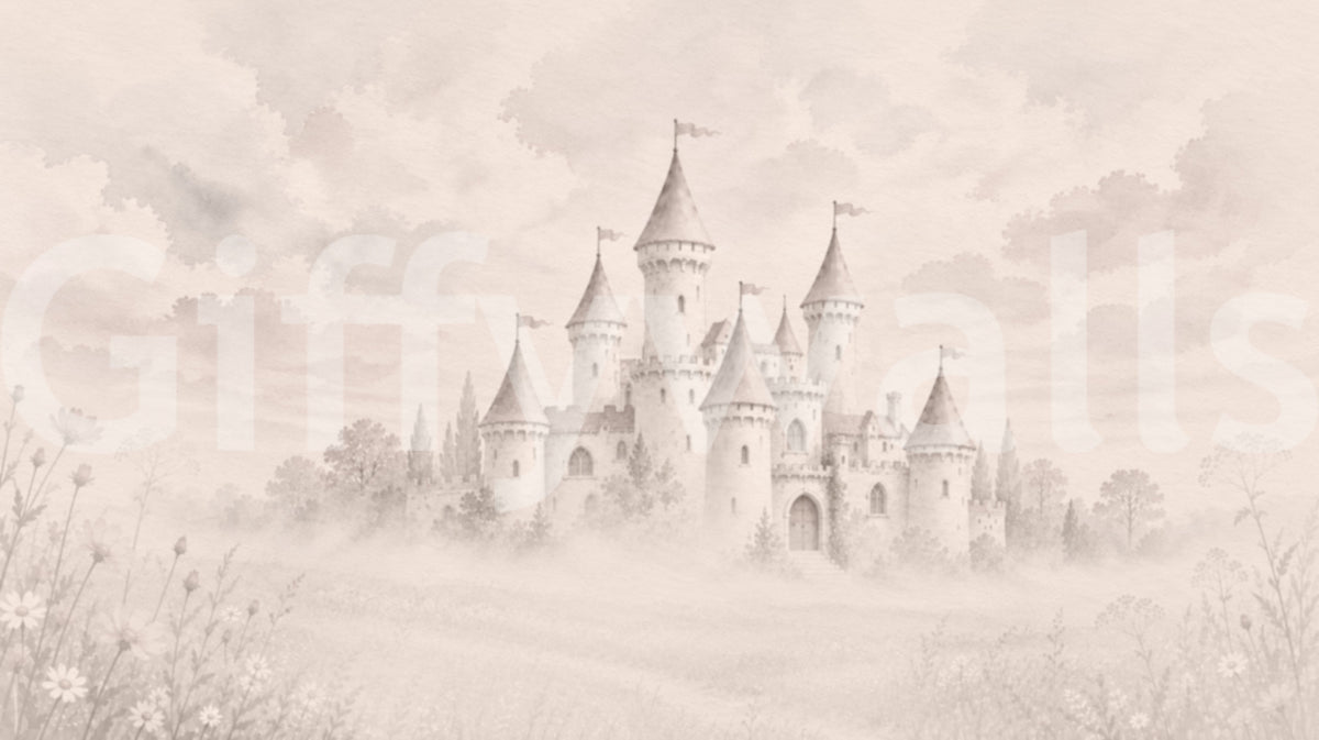 Castle Dreams – Vintage creme vægmaleri