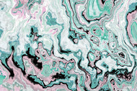 Mural de pared abstracto con remolinos de mármol en tonos pastel