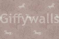 Magisches Einhorn-Traumland – Wandbild „Misty Rose“