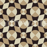 Geometrische Mid-Century-Kacheln in Erdtönen-Tapete