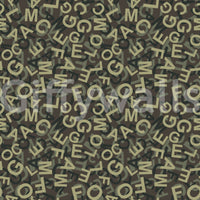 Abstrakte Alphabet-Tarnmuster-Tapete