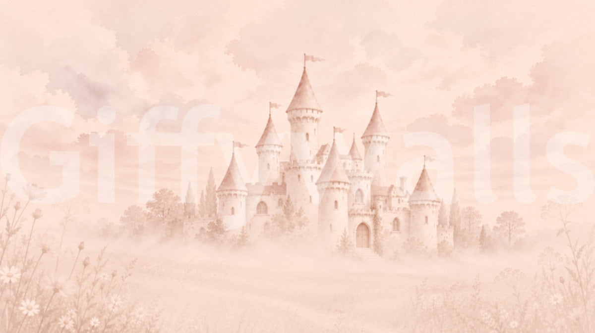 Castle Dreams – Haalistunut ruusu -seinämaalaus