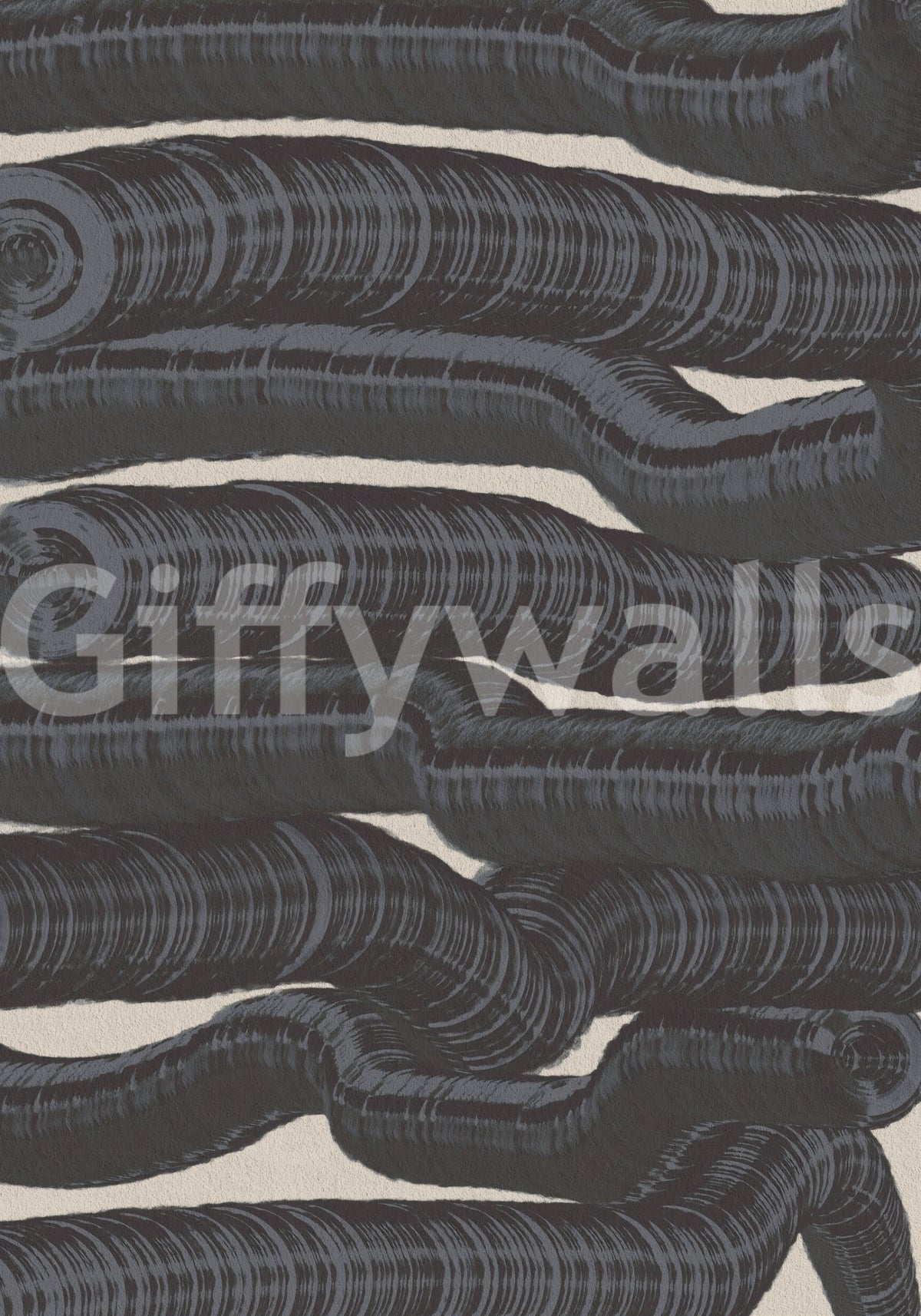 Wandbild „Monochrome Fluid Layers“