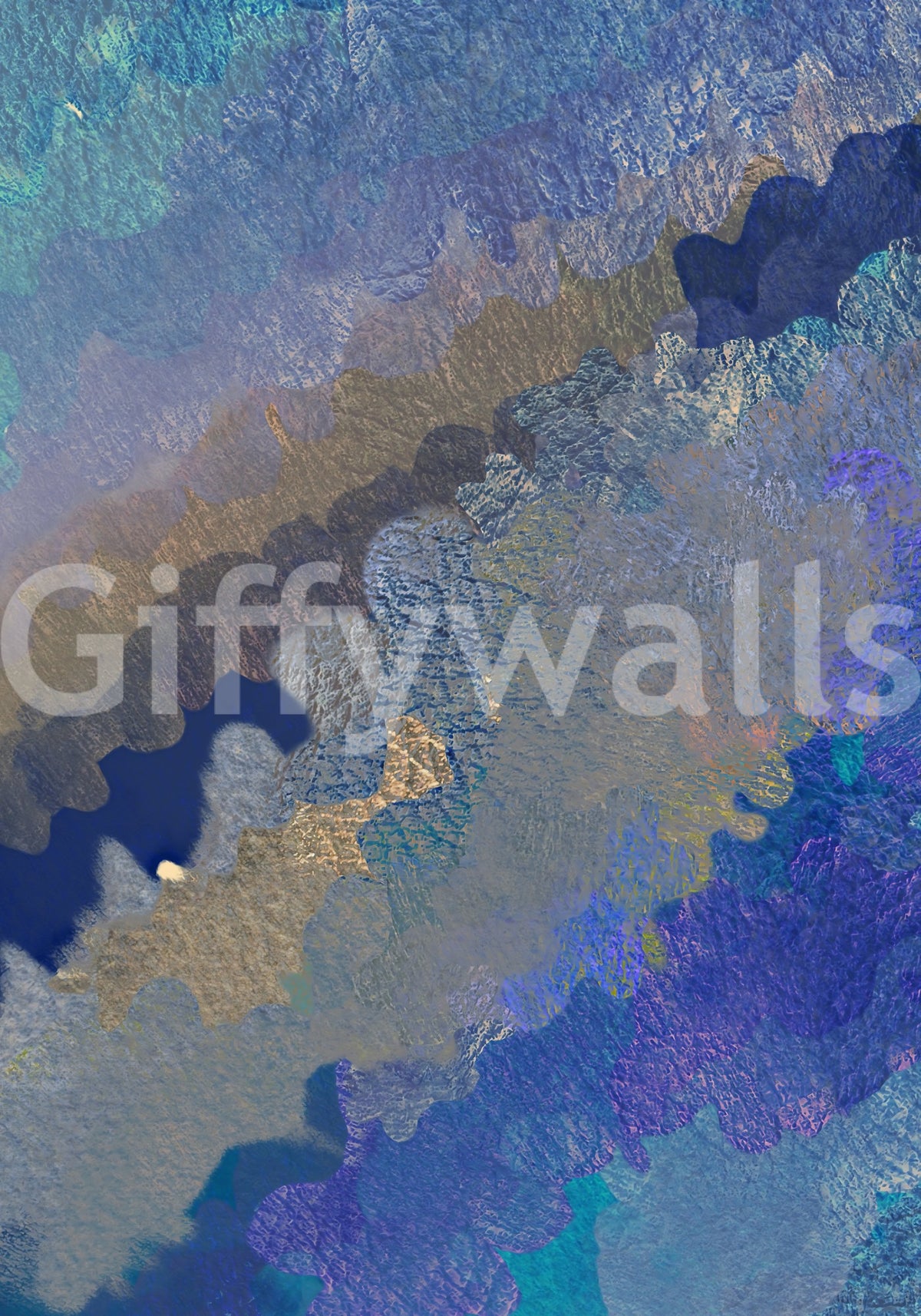 Abstraktes Wandbild „Cerulean Layers“