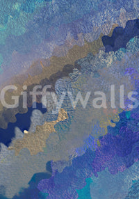 Abstraktes Wandbild „Cerulean Layers“