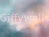 Ätherisches Wandbild einer pastellfarbenen Wolkenlandschaft
