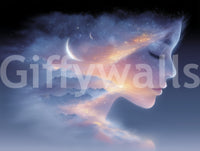 Celestial Dreamer-portræt-vægmaleri