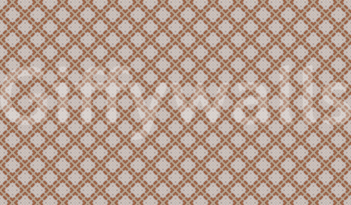 Minimalistische Terrakotta-Tapete mit geometrischem Raster⁠