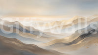 Panorama mural Montagnes en couches à l’aube sereine