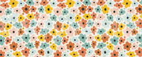 Papier peint panoramique motif Flower Power rétro