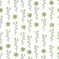 Papier peint botanique minimaliste à brindilles vertes⁠