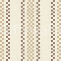 Ticking Checker-striber - beige og chokolade-tapet