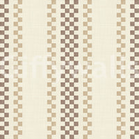 Ticking Checker Stripes - Chocolate & Beige Wallpaper⁠