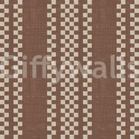 Ticking Checker Stripes - Chocolate Canvas Wallpaper⁠