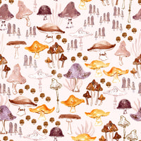 Papier peint à motif de champignons des bois à l’aquarelle⁠