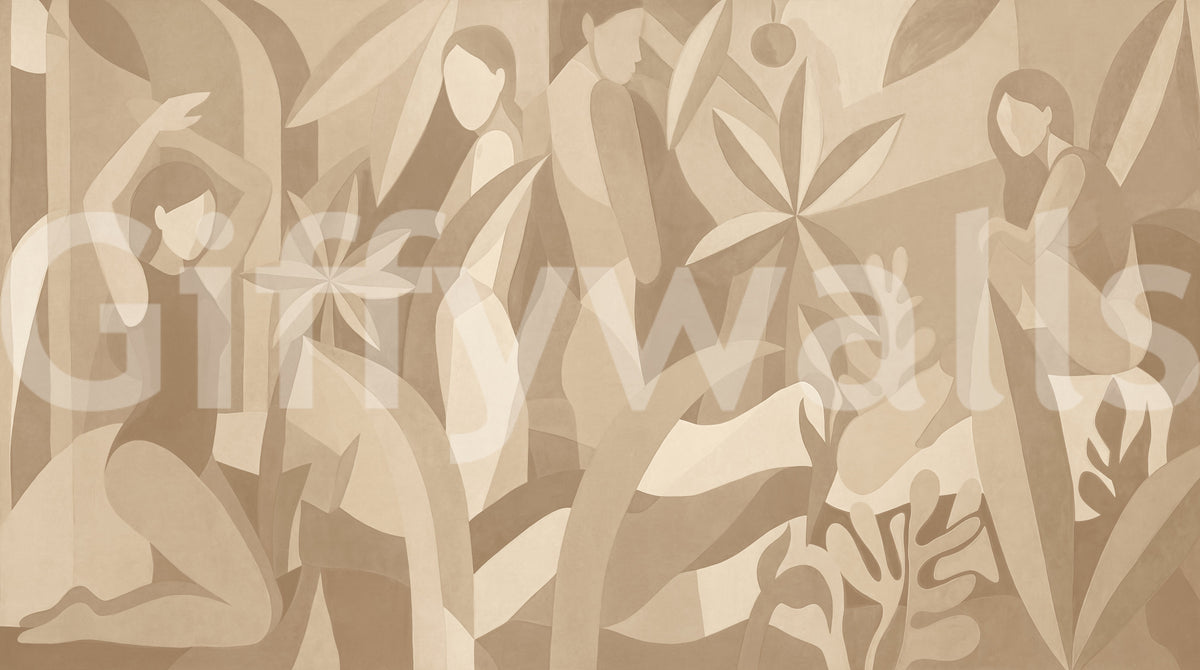 Amber Muse - Sepia Wall Mural