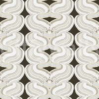 Papier peint moderne à vagues géométriques en ruban