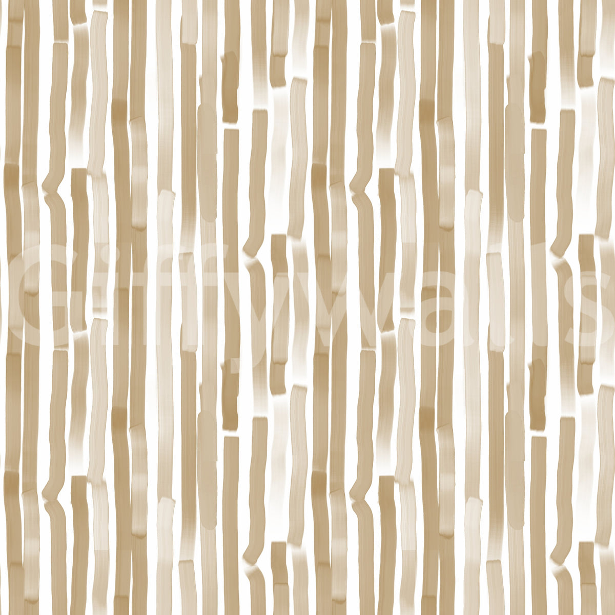 Minimalistisk tapet med myke beige vertikale penselstrøk