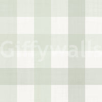 Tapetenstruktur in grünem Gingham-Karomuster mit Leinenoptik