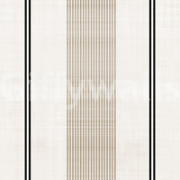 Papel de parede com textura de linho às riscas bege e pretas