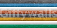 Veelkleurige getextureerde horizontale strepen als behangmuurschildering