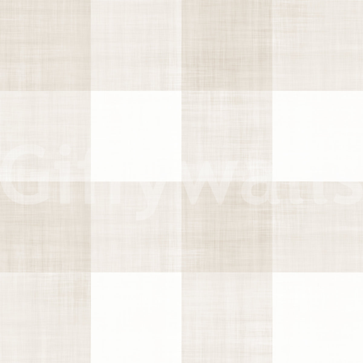 Beige gingham-ruutukuosinen pellavan näköinen tekstuuritapetti