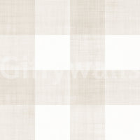 Beige gingham-ruutukuosinen pellavan näköinen tekstuuritapetti