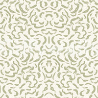 Papel de parede minimalista com linhas de pinceladas em verde-sálvia