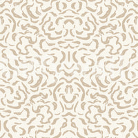 Carta da parati beige con curve disegnate a mano