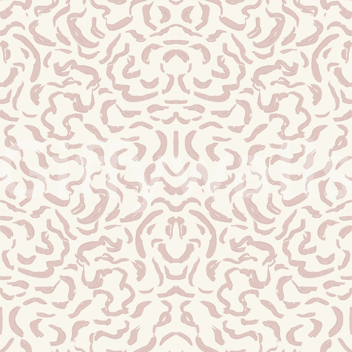 Tapet med abstrakt, blushfarvet rytmisk ornament