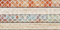 Vintage-türkise und rostrote geometrische Tapeten-Wandbild